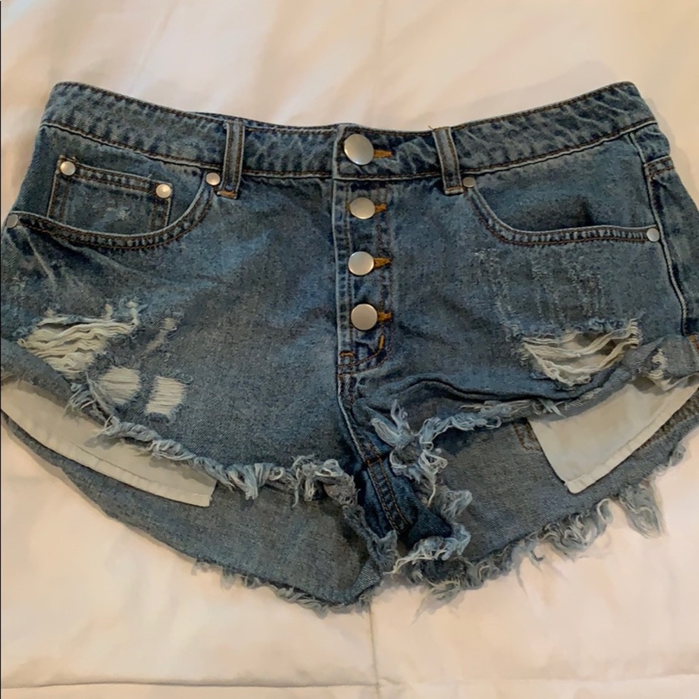 CAFFEINE denim shorts